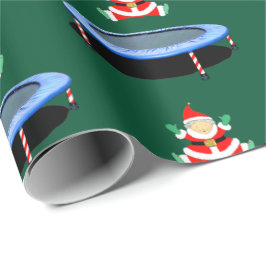 Trampoline Gymnastics Christmas Wrapping Paper Presentpapper