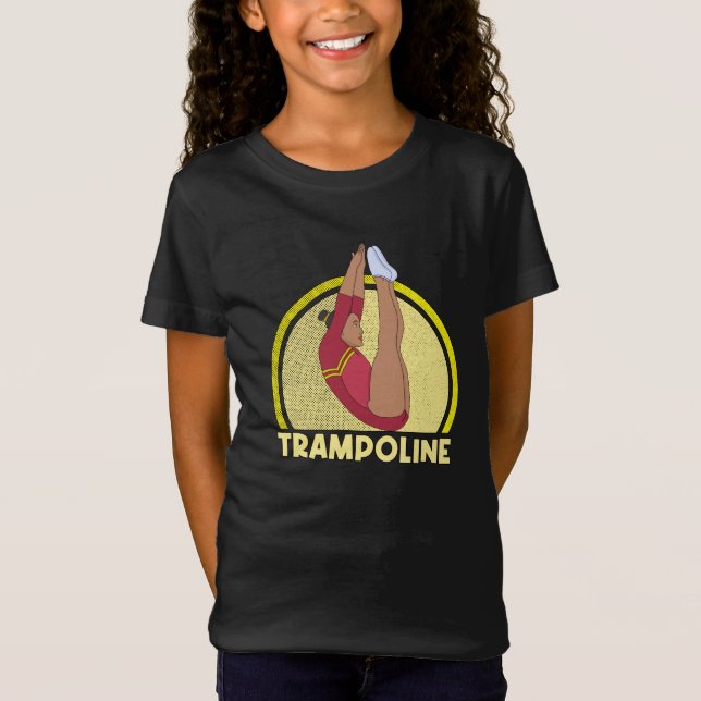 Trampoline Gymnastics T Shirt (Framsida)