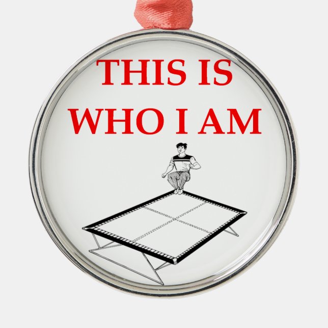 trampoline julgransprydnad metall (Framsidan)