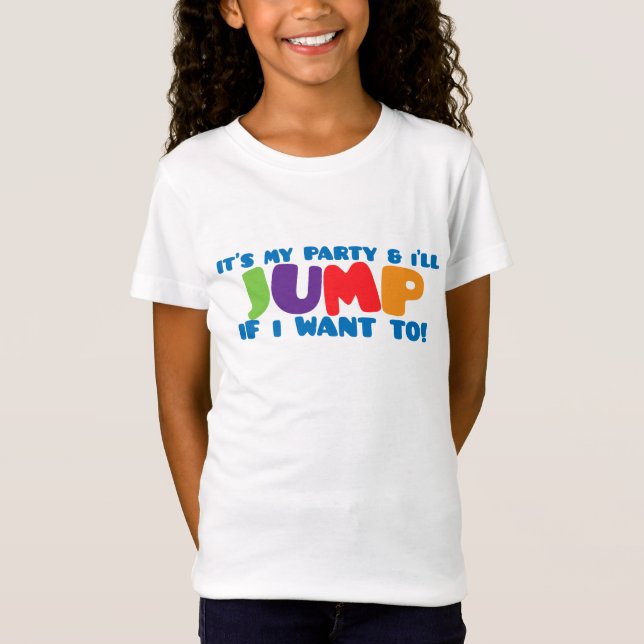 Trampoline Jump Birthday T-Shirt (Framsida)