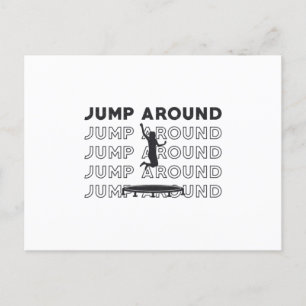 Trampoline-jump runt Gymnast Trampolining Gift Vykort