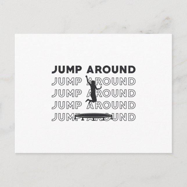 Trampoline-jump runt Gymnast Trampolining Gift Vykort (Framsida)