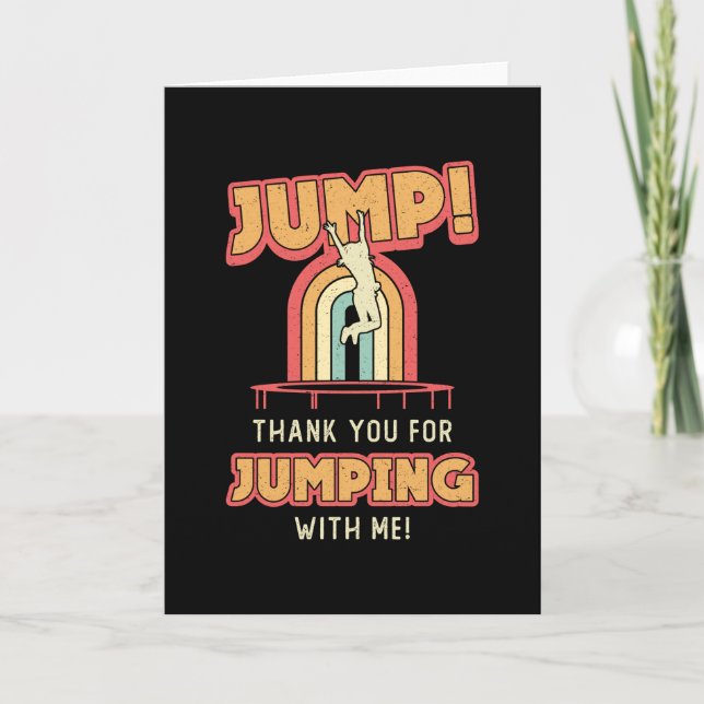 Trampoline Jump Tack Gymnast Trampolining Kort (Framsida)