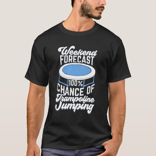 Trampoline Jumping Gymnastics Trampolining Gift T Shirt (Framsida)