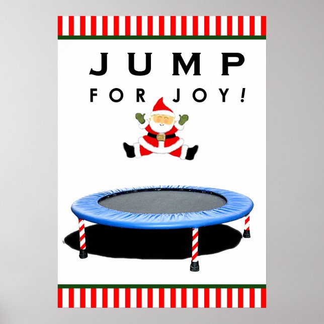 Trampoline Jumping Jultomten Poster (Framsidan)