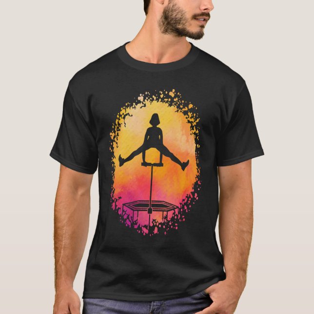 Trampoline Jumping Trampoline Gymnastics 18 T Shirt (Framsida)