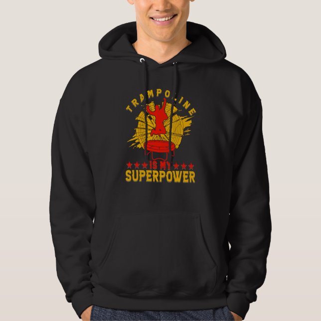 Trampoline Jumping Trampoline Gymnastics  8 Hoodie (Framsida)