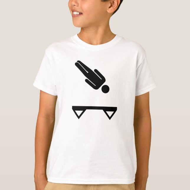 Trampoline som trampolining tee shirt (Framsida)