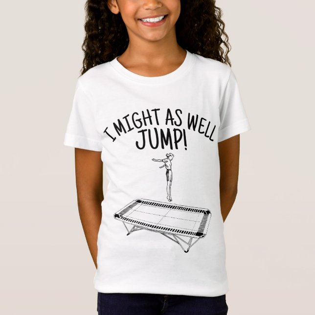 TRAMPOLINE T-SHIRT FOR GIRLS JUMP! T-SHIRTS (Framsida)