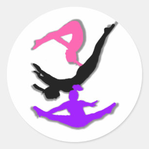 Trampolinegymnast Runt Klistermärke