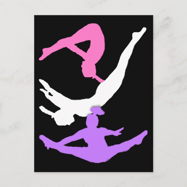 Trampolinegymnast-vykort Vykort (Framsida)