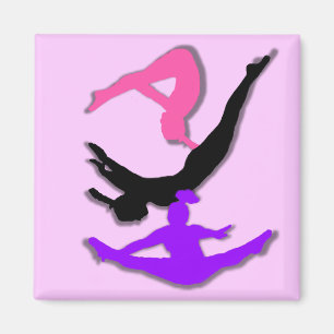 Trampolinegymnasten kvadrerar magneten magnet