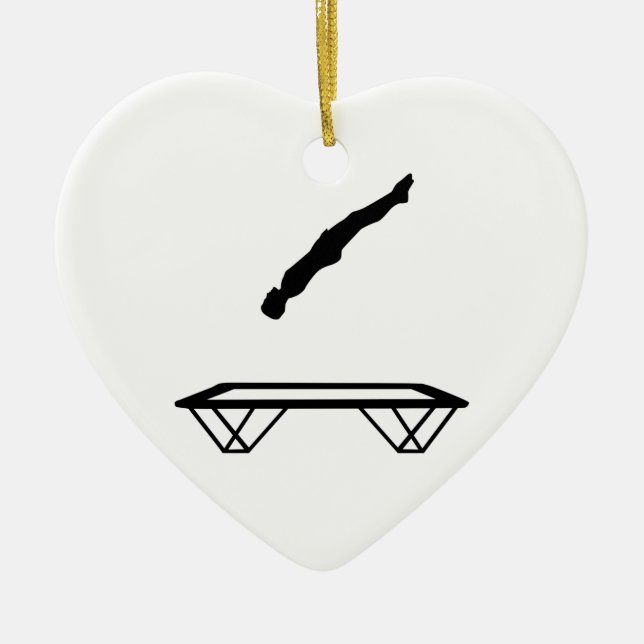 Trampolineman Julgransprydnad Keramik (Framsidan)