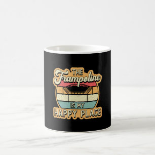 Trampolinen är min Lycklig Ställe-jumptopolin Kaffemugg