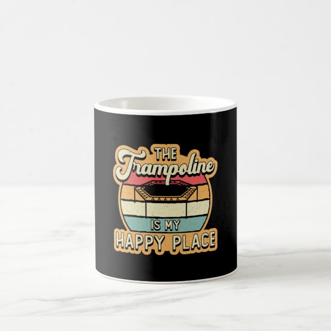 Trampolinen är min Lycklig Ställe-jumptopolin Kaffemugg (Center)