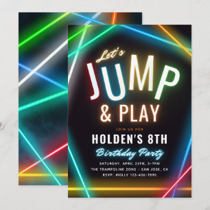 Trampolinepartisinbjudan   Jump Party Inbjudningar