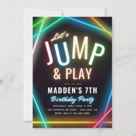 Trampolinepartisinbjudan | Jump Party Inbjudningar