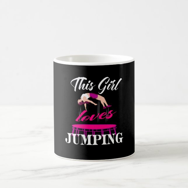 Trampolines Gift Idea Women Jumping Fitness Kaffemugg (Center)