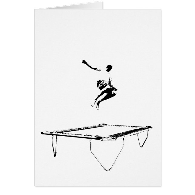 Trampolinevikningkort Hälsningskort (Framsidan)