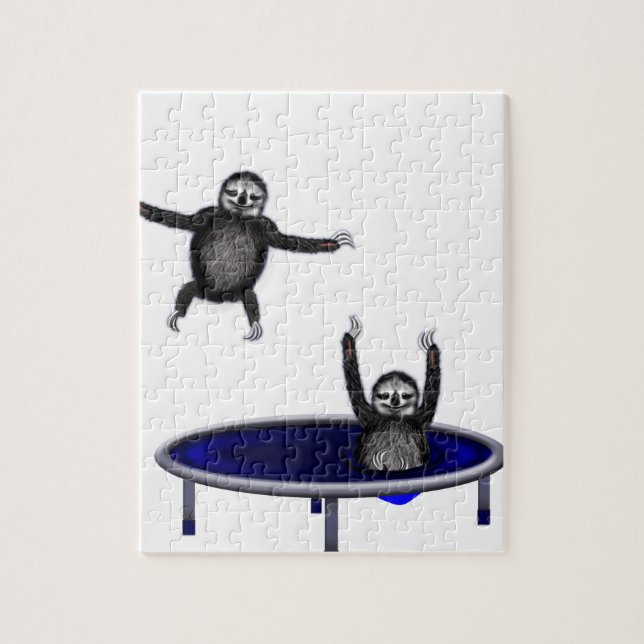 trampolining sloths pussel (Vertikal)