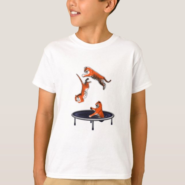 trampolining tiger tee shirt (Framsida)