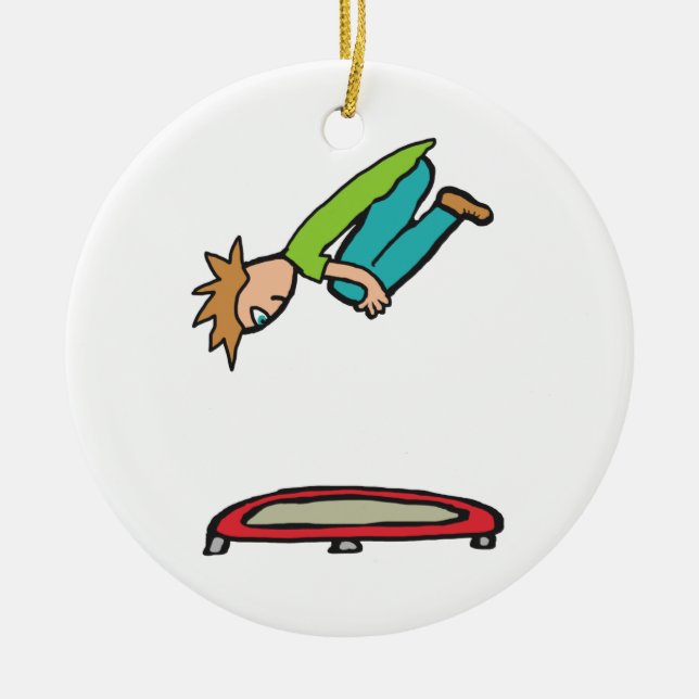 Trampolins Julgransprydnad Keramik (Framsidan)