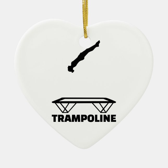 Trampolintrampolinist Julgransprydnad Keramik (Framsidan)