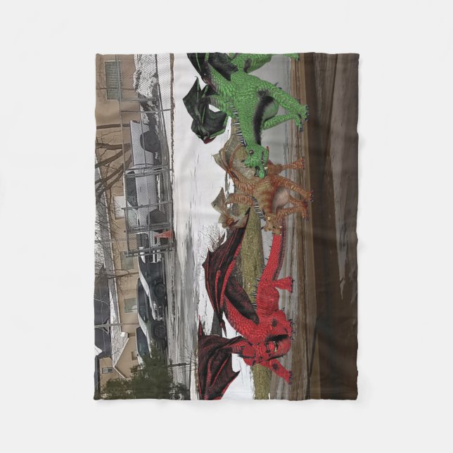 Trämurskonst Fleecefilt (Framsidan)