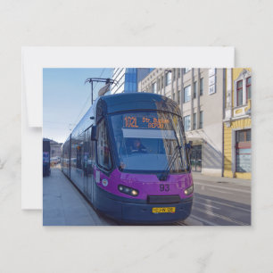 Tramway Street Car Rumänien Postcross Vykort