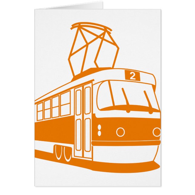 Tramway transport el hälsningskort (Framsidan)