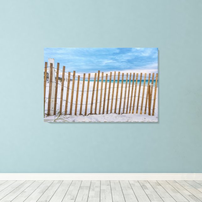 Trän Beach Fence Sunrise Destin Canvas (Insitu (trägolv))