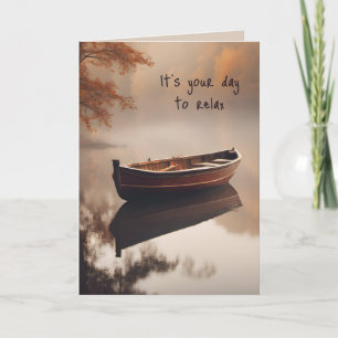 Trän Boat Birthday Kort