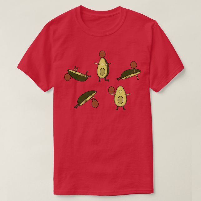 Träna Avocado-paketet T Shirt (Design framsida)