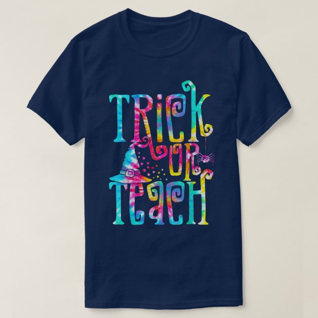 Träna eller Teach Halloween School Classroom Fall  T Shirt (Design framsida)