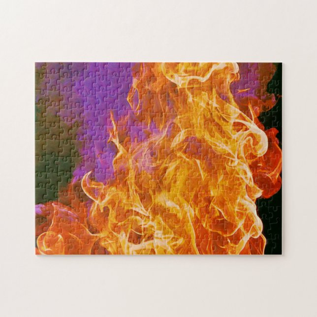 Träna Fire Abstrakt Art Puzzle Pussel (Horisontell)