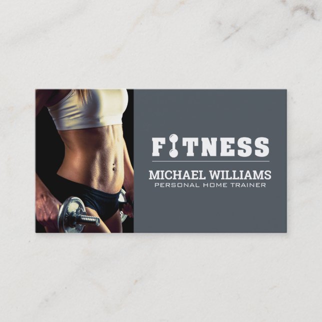 Träna | Fitnessmodell Visitkort (Framsida)
