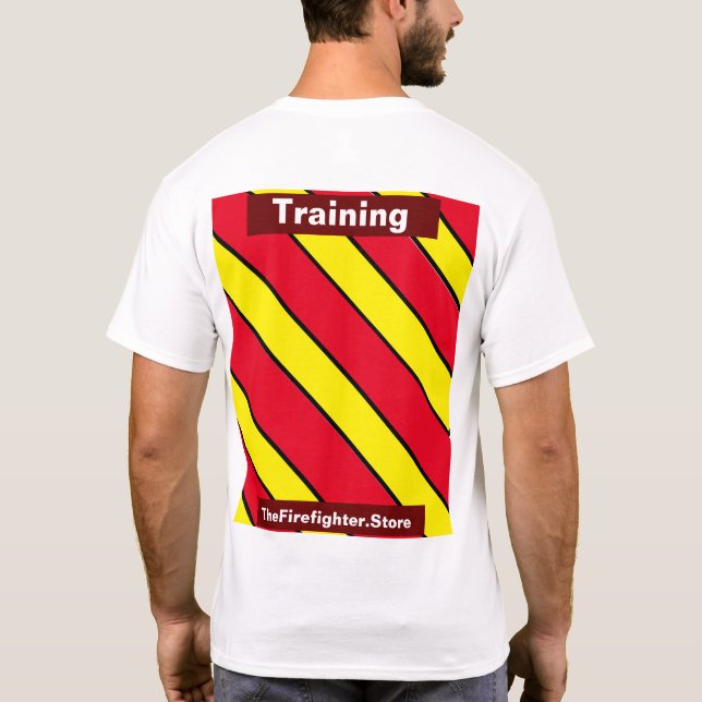 Träna Flames Red/Gult T-Shirt (Baksida)