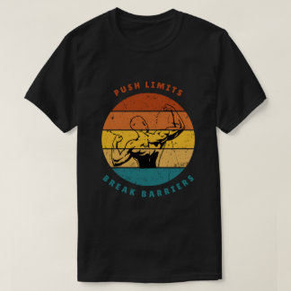 Träna Gränser Bryt Barriärer Gymdesign T Shirt