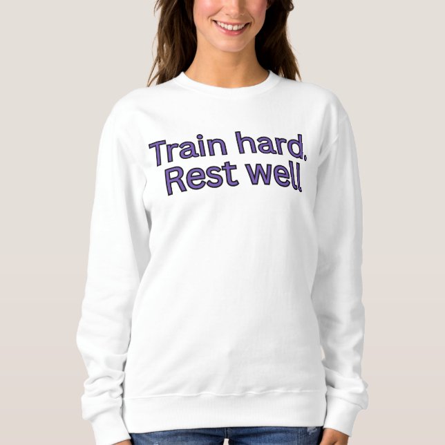 Träna hårt. Vila bra-gymcitat T Shirt (Framsida)