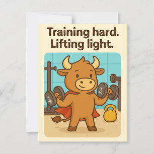 Träna HBT-vykort - Funny Gym Humor Vykort