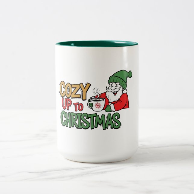 Träna Inför Jul Design Två-Tonad Mugg (Center)