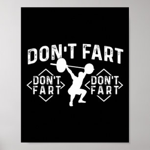 Träna inte - Workout Gym Viktlyftning Bodybuildin Poster