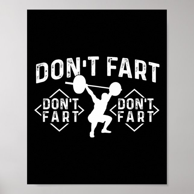 Träna inte - Workout Gym Viktlyftning Bodybuildin Poster (Framsidan)