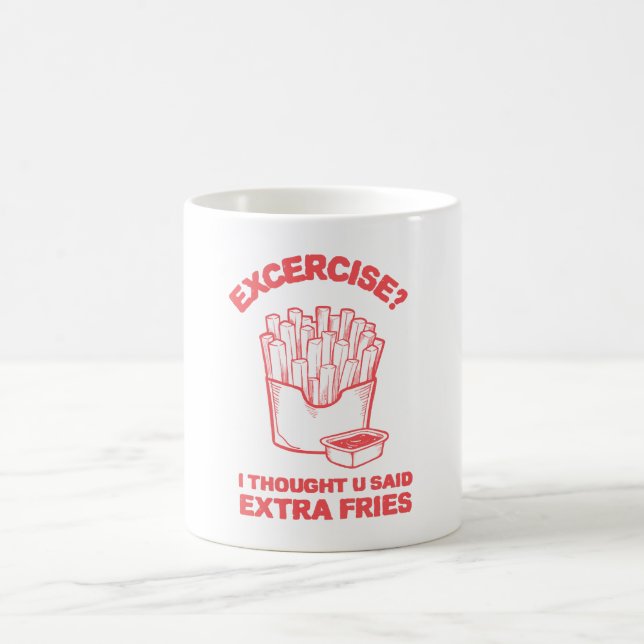 Träna Jag trodde du sa extra pommes frites - pomme Kaffemugg (Center)