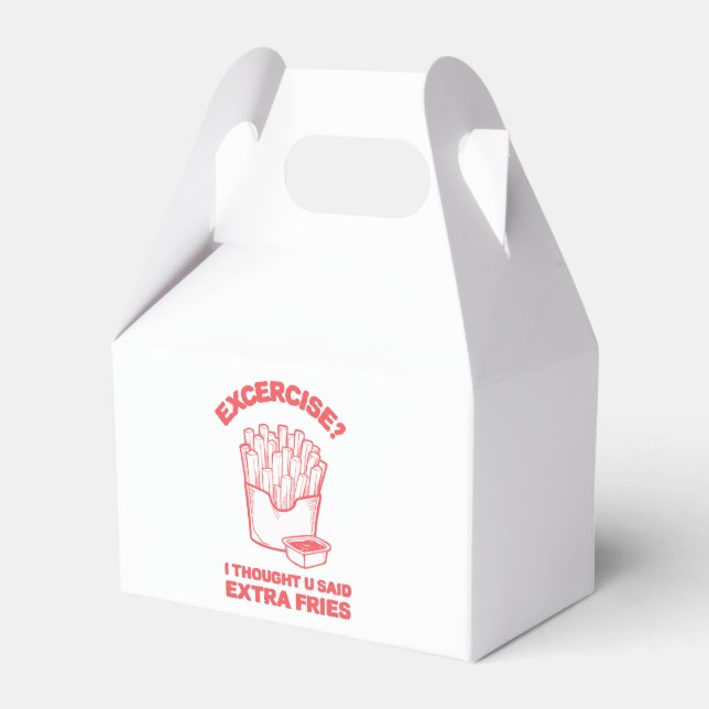 Träna Jag trodde du sa extra pommes frites - pomme Presentaskar (Framsidan Sidan)