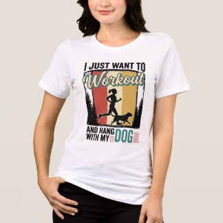 Träna Med Min Hund Vintage Löpning T-Shirt Design_