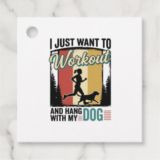 Träna Med Min Hund Vintage Löpning T-Shirt Design_ Gåvor Etiketter