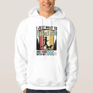 Träna Med Min Hund Vintage Löpning T-Shirt Design_ Hoodie