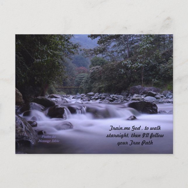  Träna mig Gud att vandra Julkort Psalm 86  Vykort (Framsida)