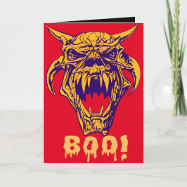 Träna Monster BOO Halloween Scary Design Card Kort